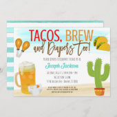 タコス&ビールベビーシャワー招待状 招待状 (正面/裏面)
