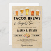 タコス・ビール・おむつも！ベビーシャワー 招待状 (正面/裏面)