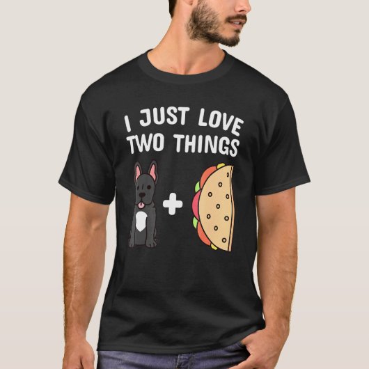 タコス フレンチブルドッグ 犬 Tシャツ (正面)