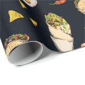 タコス・ブリト・ナコス・メキシコ料理プレゼントかわいい夏 ラッピングペーパー (ロールコーナー)