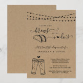 タコス＆ブルース 後日挙式のみで人前式はしない 招待状 (正面/裏面)