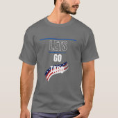 タコス メキシコ料理 アメリカ国旗 面白い Tシャツ (正面)