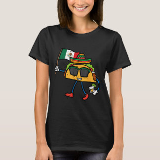 タコス メキシコ フラグ シンコデマヨ メキシコ風 Tシャツ