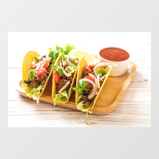 タコス 肉 メキシコ料理 画像 レストラン  ウィンドウサイン (シート)