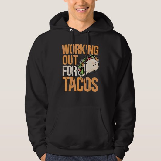 タコスNachoの平均ボディビルダーFiのために働く パーカ (正面)