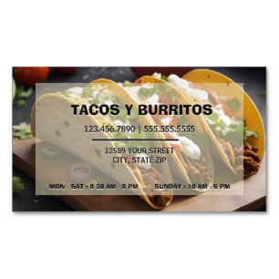 🌮タコスYブリトス マグネット名刺
