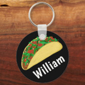 タコタイムおもしろいユミー名前をカスタムする キーホルダー (正面)