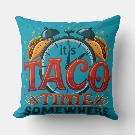 タコタイムはどこかTex Mexメキシコ料理 クッション (正面)