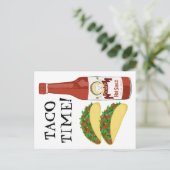 タコタイムスパイシーホットソースキャットマラカス ポストカード (スタンド正面)