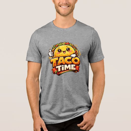 タコタイム - フィエスタの騒動 - フードファン トライブレンドTシャツ (正面)