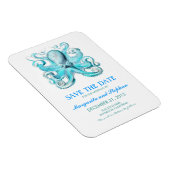 タコターコイズビーチ日付の保存 マグネット (右側)