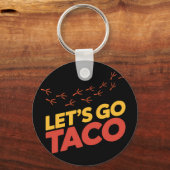 タコチキンの足跡を行こう キーホルダー (正面)