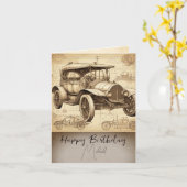 タコットフェイクヴィンテージパーソナライズされたイラストレーションBC カード (黄色い花)