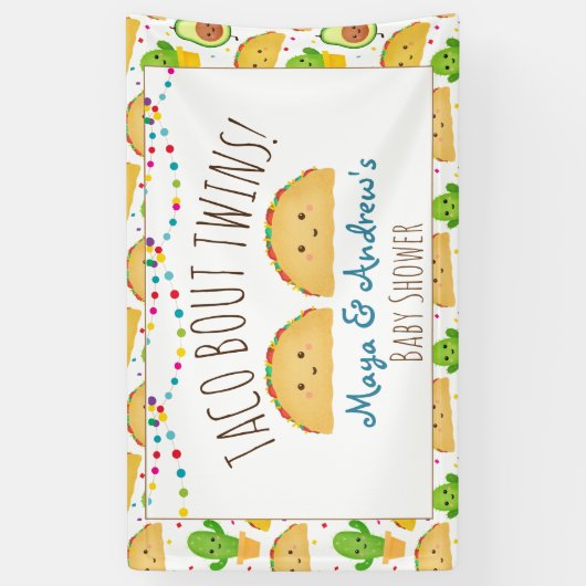 タコツインウェルカムバナカラフルー&かわいい! 横断幕 (縦)