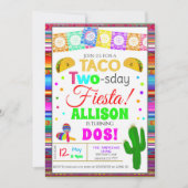 タコツーズデイズセカンド誕生日フィエスタ招待状 招待状 (正面)