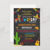 タコツーズデイ誕生日パーティー招待状 招待状 (正面/裏面)