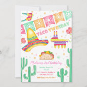 タコツーズデイ誕生日招待状 招待状 (正面)