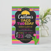 タコツーズデイ ガール セカンド バースデー 招待状 (スタンド正面)