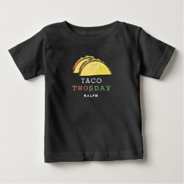 タコツーズデイ・ツーサデイ 2歳誕生日ボーイ ベビーTシャツ
