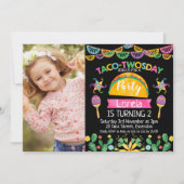 タコツーズデイ メキシカン 2歳の誕生日招待状 招待状 (正面)