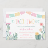 タコツーデイズセカンドバースデーパーティーフィエスタフォーガール 招待状 (正面)