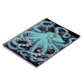 タコティール(緑がかった色)ヴィンテージマップインク ノートブック (左側)