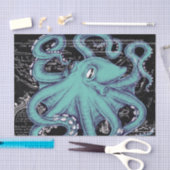 タコティール（緑がかった色）ヴィンテージマップインク 薄葉紙 (クラフト)