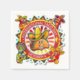 タコデイ国際的ナプキンス スタンダードカクテルナプキン