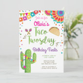 タコトゥオスデイフィエスタメキシコガールセカンド誕生日  招待状 (スタンド正面)