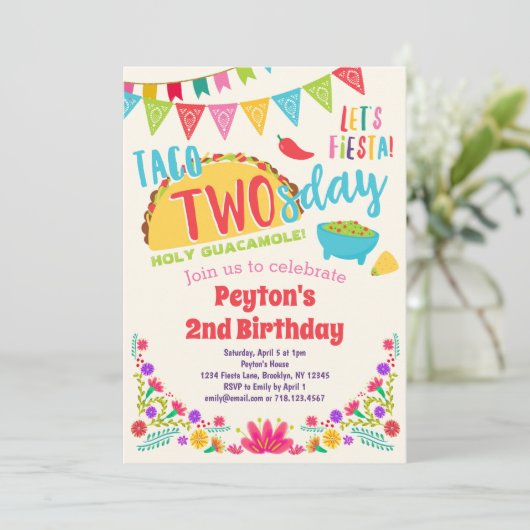 タコトゥデイズフィエスタ2nd誕生日招待状 招待状 (スタンド正面)