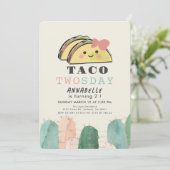 タコトゥーズデイ火曜かわいいガール2nd誕生日 招待状 (スタンド正面)