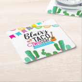 タコトウスデイコースター スクエアペーパーコースター (アングル)