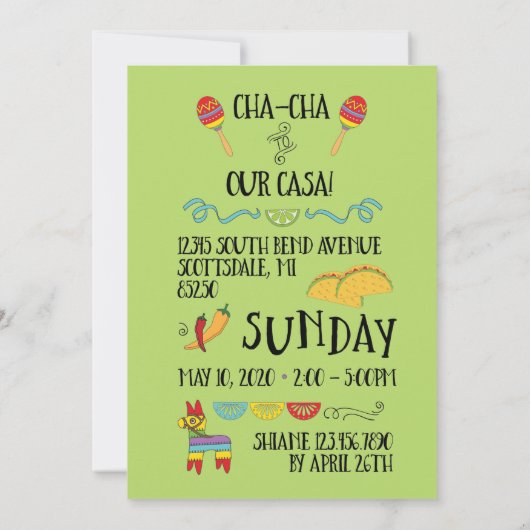 タコトウスデイ2nd誕生日パーティの招待状 招待状 (裏面)