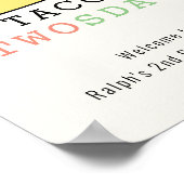 タコトウズデイクリーム誕生日ウェルカムサイン ポスター (角)