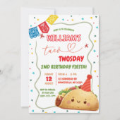 タコトウズデイメキシコおもしろい誕生日ボーイ 招待状 (正面)