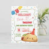 タコトウズデイメキシコおもしろい誕生日ボーイ 招待状 (スタンド正面)