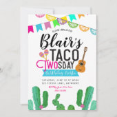 タコトウズデイ誕生日招待状 招待状 (正面)