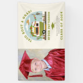 タコトラックグリーン写真キッズ卒業 横断幕 (縦)