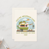 タコトラックパングリーンキャンパースクールバレンタイン カード (正面/裏面インサイチュ)