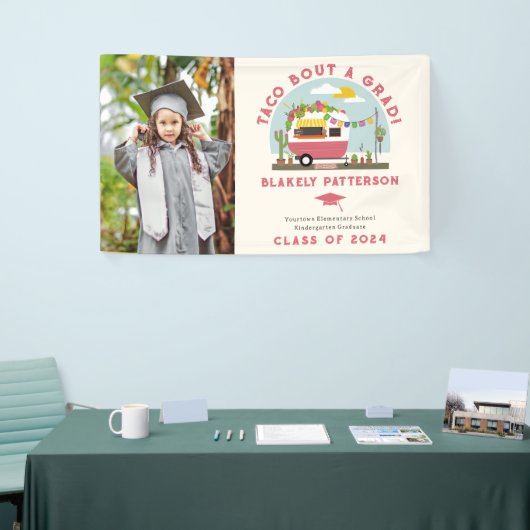 タコトラックフォトキッズ卒業 横断幕 (トレードショー)