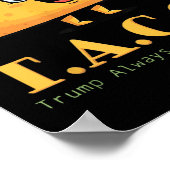 タコトランプおもしろいは常にかわいいチキンを鶏にチキン ポスター (角)