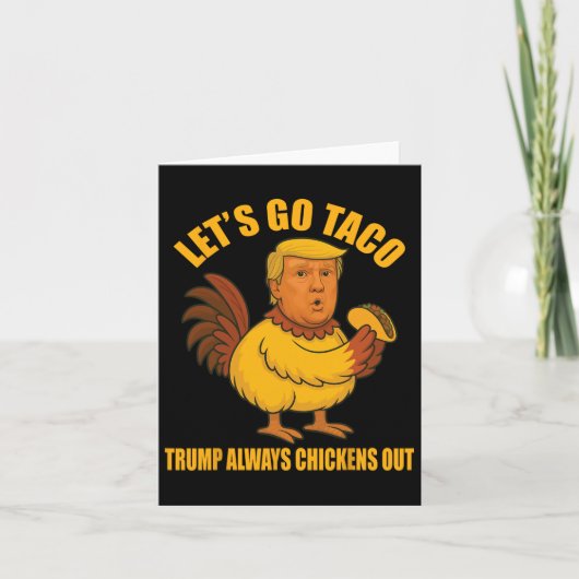 タコトランプはタコを常に鶏に追い出おもしろいそう カード (正面)