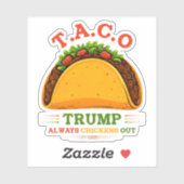 タコトランプは常にチクアウトおもしろい シール (シート)