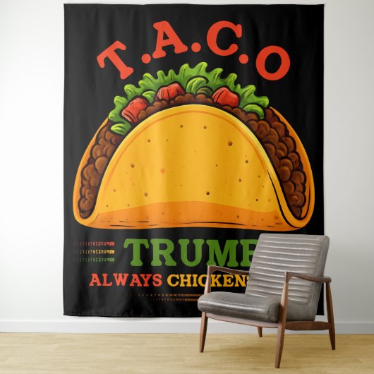 タコトランプは常にチクアウトおもしろい タペストリー (インサイチュ)