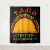 タコトランプは常にチクアウトおもしろい タペストリー (正面)