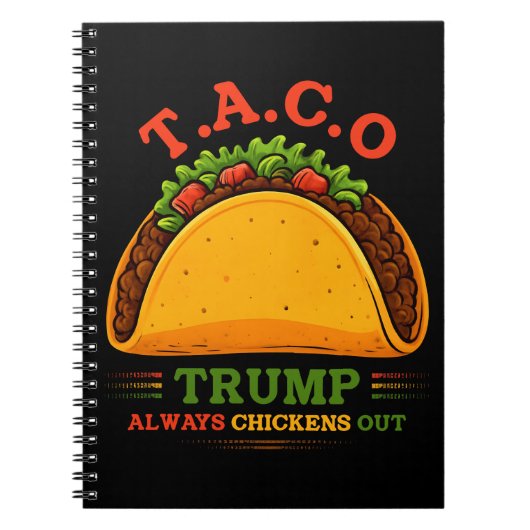 タコトランプは常にチクアウトおもしろい ノートブック (正面)