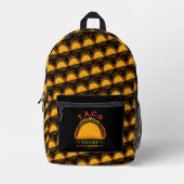 タコトランプは常にチクアウトおもしろい プリントバックパック (正面)