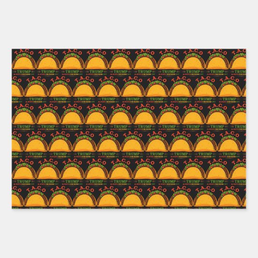 タコトランプは常にチクアウトおもしろい ラッピングペーパーシート (正面2)