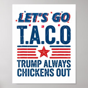 タコトランプは常にパターを鶏に行おもしろいこう ポスター