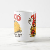 タコトランプは常に政治をおもしろいひきつける コーヒーマグカップ (中央)